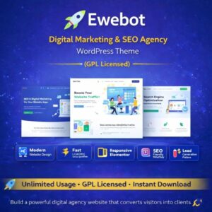 Ewebot GPL Theme – Digital Marketing & SEO Agency WordPress Theme