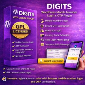 DIGITS GPL – WordPress Mobile OTP Login Plugin Download